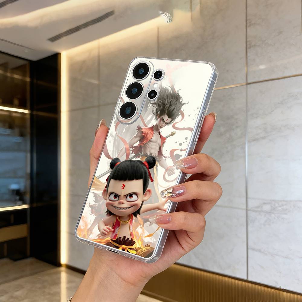 H-O-T-Ne-zha Clear Phone Case for Samsung S25, S24, S21, S22, S23, S30, Ultra, S20, Plus, FE, Lite