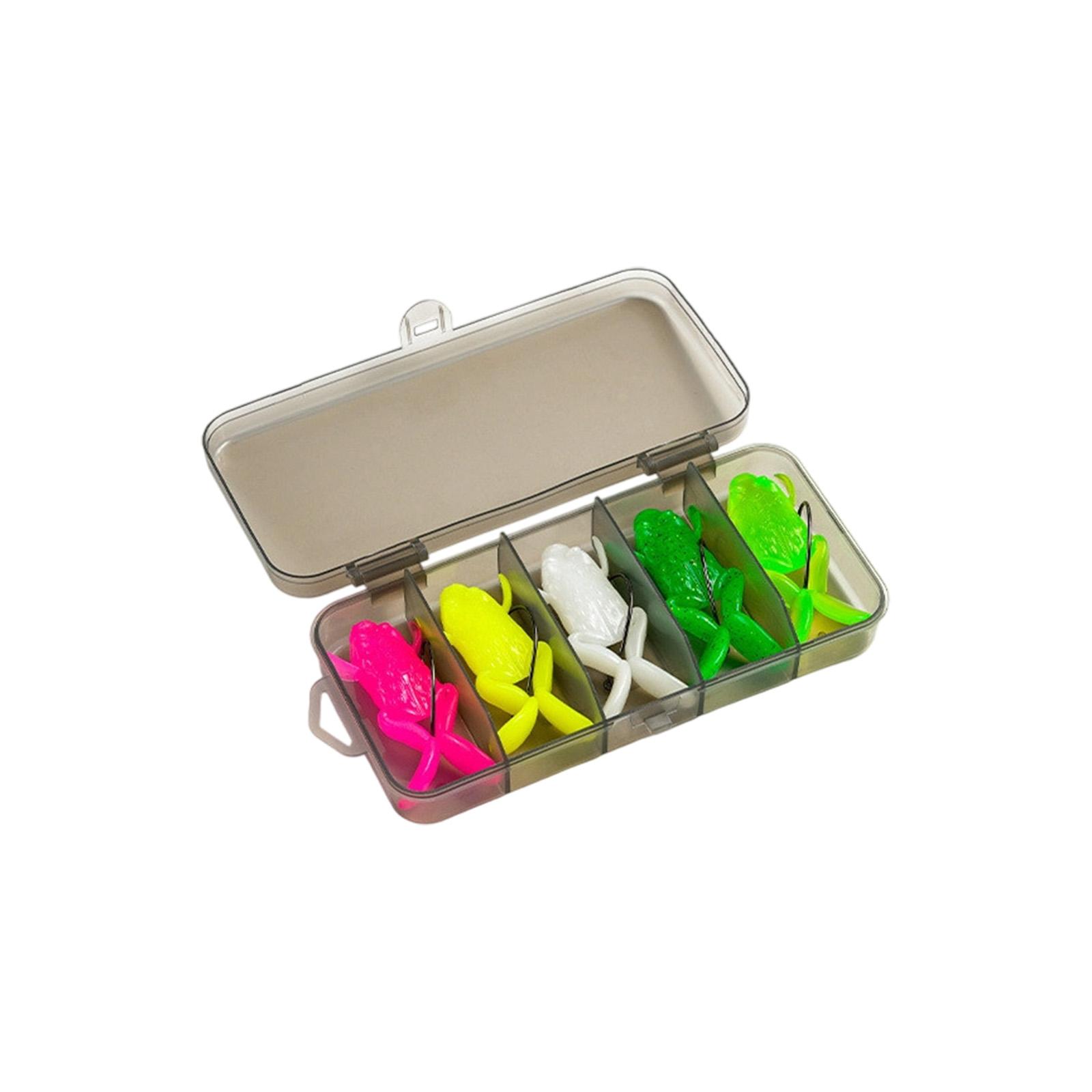 

5pcs Topwater Frog Lure Trout Pike Swimbait 3.7cm/4.7cm Artificial Fishing Lures with Hook Frog Crankbait Lure Soft Bait 5g