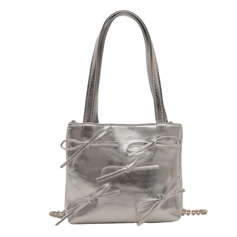 

Нова міні-портативна сумка-відро 2024 року, маленька жіноча сумка в іноземному стилі на ланцюжку срібний