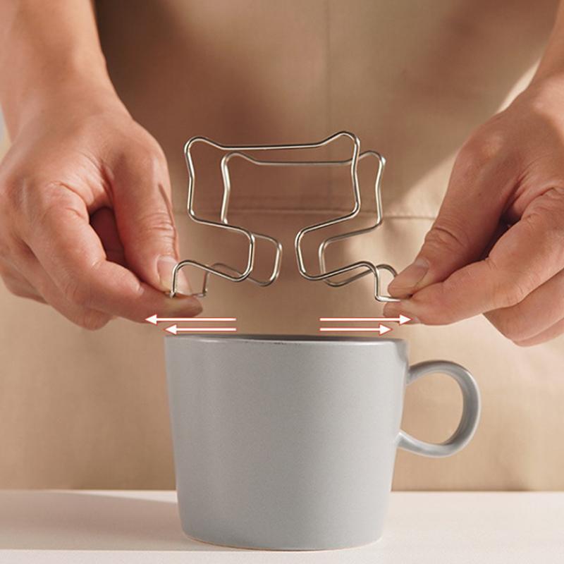 Stainless Steel Coffee Holder, Reusable Drip Coffee Tool Bag Filter Paper Holder, Coffee Cup Filter Paper Bag Holder