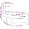 Box Spring Bed with Mattress Dark Green 90x190 Cm Velvet