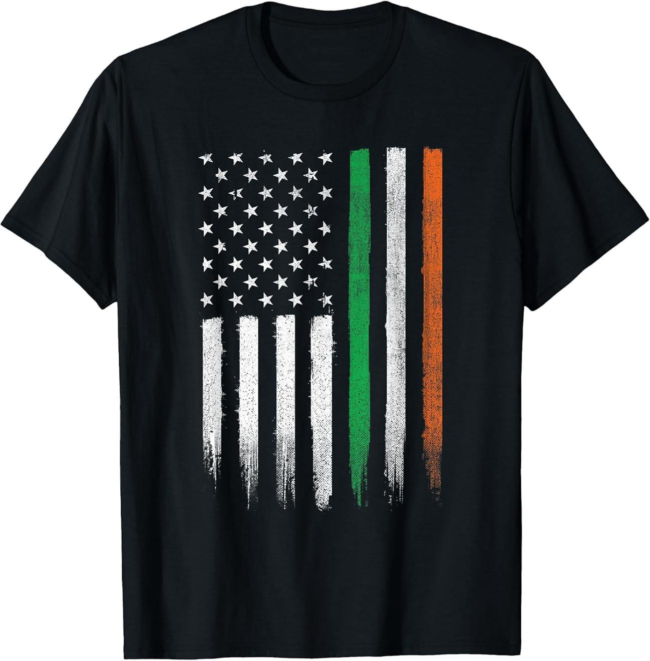 Patriotic Irish American Flag Ireland St. Patrick s Day T-Shirt S разноцветный