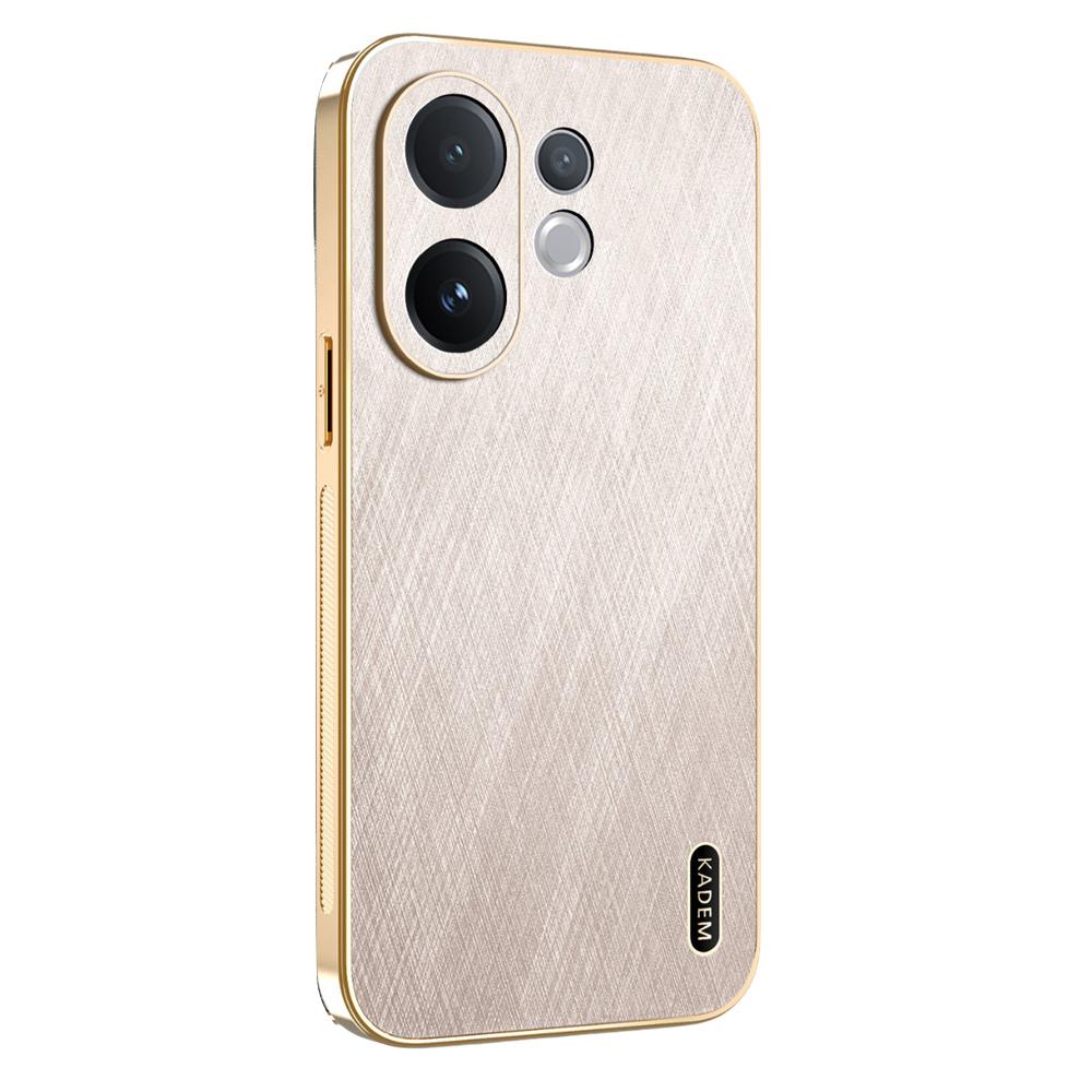 For Vivo V60 5G Case Electroplating Silk Texture PU+TPU Phone Back Cover