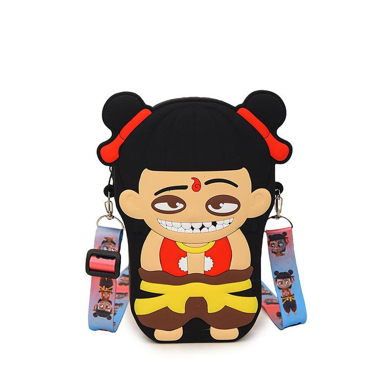 2025 Hot-selling Nezha Aobing Cartoon Mobile Phone Female Cute Size Parent-child Creative Change Bag