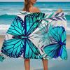Butterfly Print Super Absorbent Beach Towel, Quick Dry Knit Bath Sheet for Swimming Camping Travel
