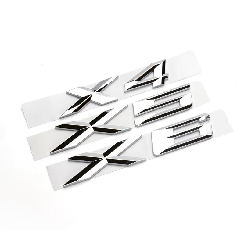 3D Car Letters Trunk Badge Sticker For BMW X1 E84 F48 X3 E83 G01 F25 X4 F26 G02 X5 E53 F15 E70 X6 E71 F16 Emblem Logo Lettering