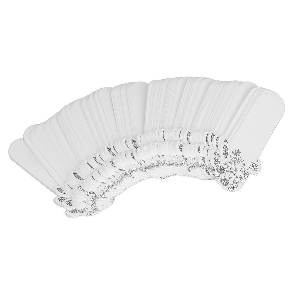 100 Stück Parfüm Teststreifen Blumendruck Weiß Ätherische Öle Testpapier für Aromatherapie Dufttests