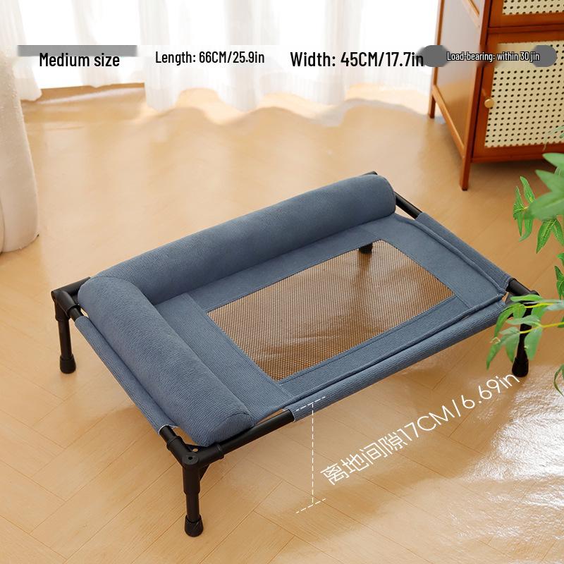 Universal Pet Bed: Foldable, Breathable, Off-Ground, Removable & Washable for Cats & Dogs in All Seasons