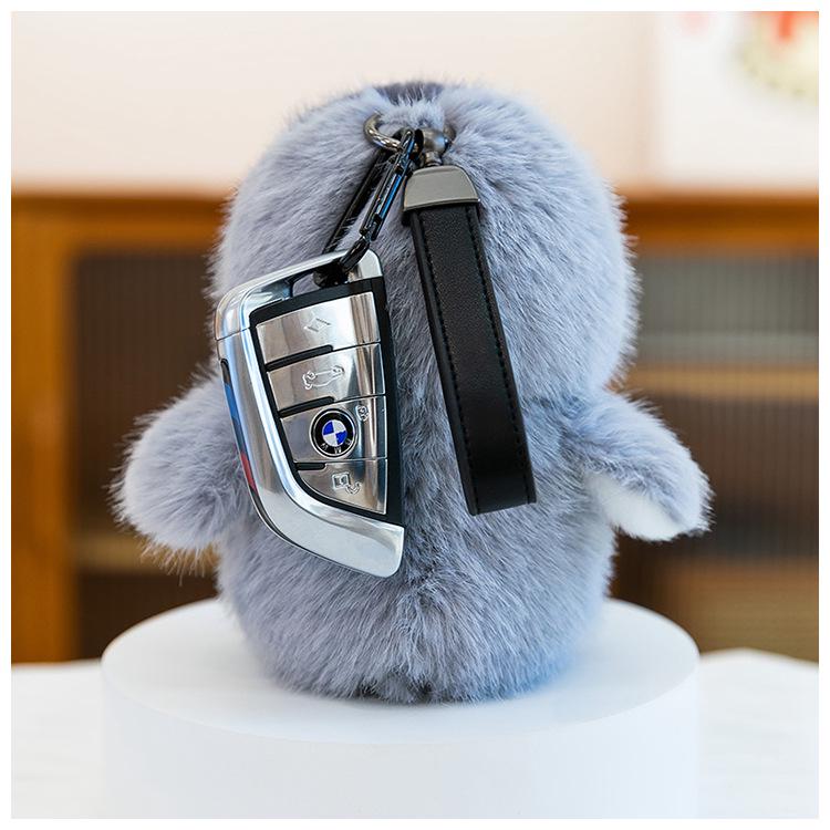 Charming Scented Mini Cat Rabbit Plush Keychain Ornament for Desk Decompression