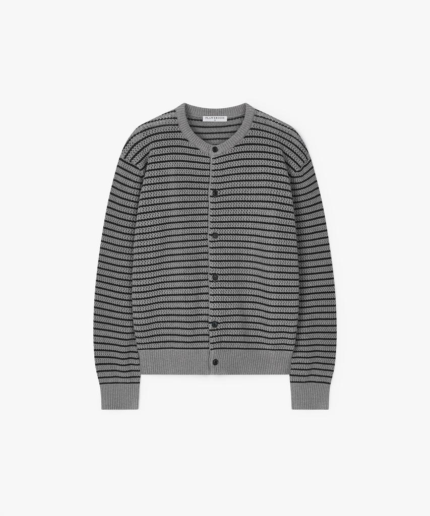 Flawsroom Aftersun Stripe Cardigan Gray
