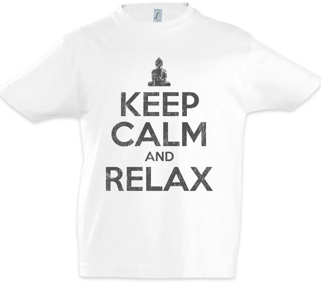 Keep Calm And Relax Kinder Jungen T-Shirt Fun Sleep Sleeping Schlaf Schlafen