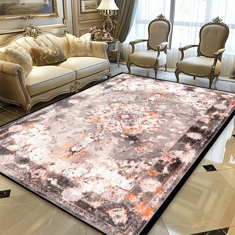 Retro Persian Classical Carpet Living Room Printing Decoration Home Sofa Non-slip Large Rugs Bedroom Short Velvet Soft Floor Mat