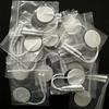 30pcs Patches 4cm Round Non-woven Reusable Adhesive Gel Electrode Pads for TENS EMS Electric Body Massage with 2.0mm Pin Cable