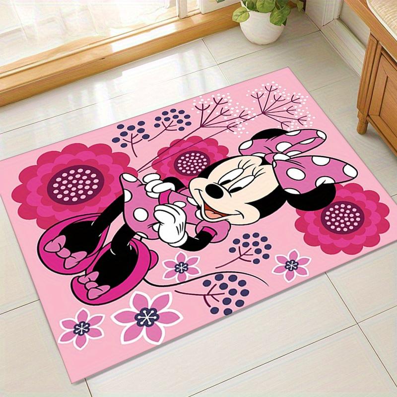 1pc. Cute Minnie Mouse Pink Floral Rug - Home Decor, Office Carpet, Outdoor Mat, Gift Ideaz0414236