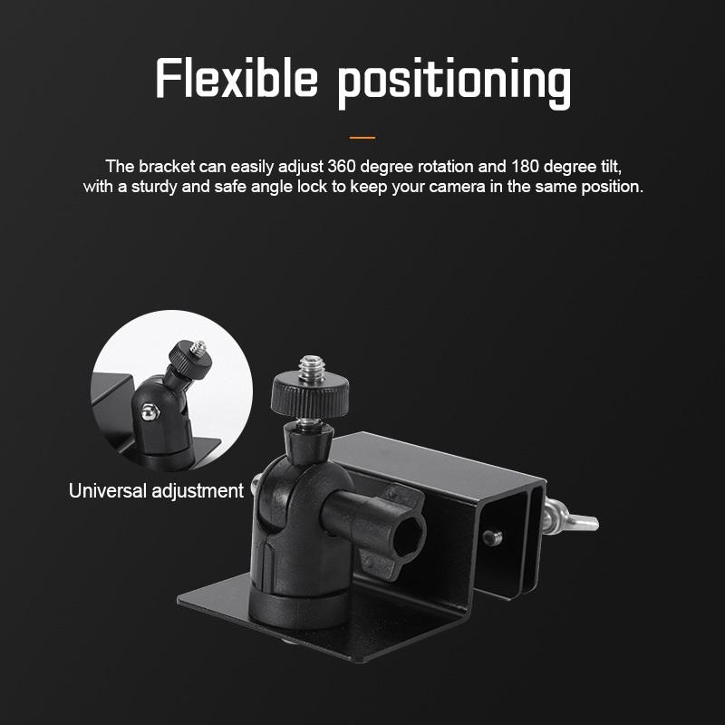 Specjalny wspornik monitorujący do rynny deszczowej, odporny na warunki atmosferyczne wspornik do montażu na rynnie z uniwersalnym adapterem śrubowym, regulowany do kamer