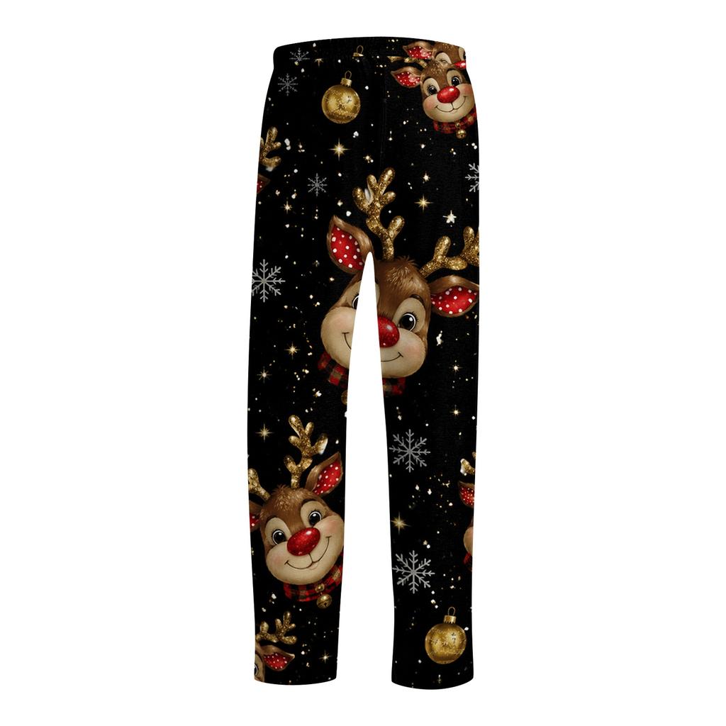 Men's Christmas Printed Pajama Pants for Casual Sleep