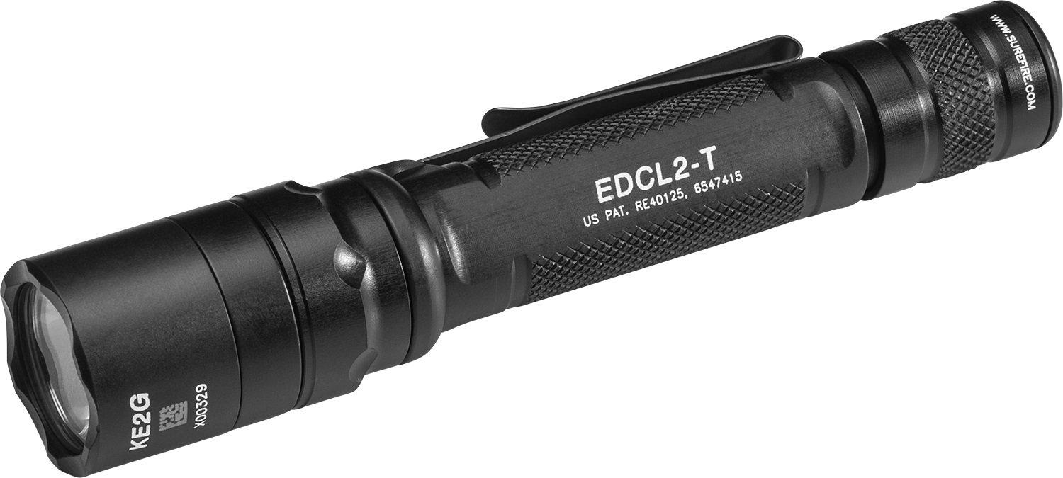 

Яскравість світлодіодного світла SUREFIRE 1200 люмен Світлодіодний ліхтарик для щоденного носіння [] Подвійний вихід EDCL2-T чорний