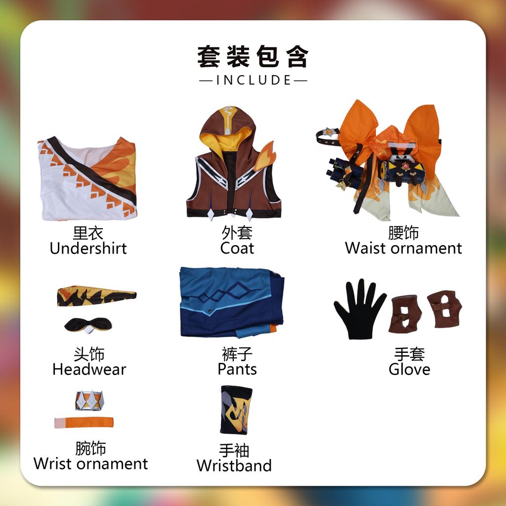 Game Genshin Impact Bennett Cosplay Costume Uniform Halloween Carnival Party Christmas Play Role Clothes Clothing