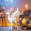 Winged Christmas Winter Deer Decor With Decorative Ornaments