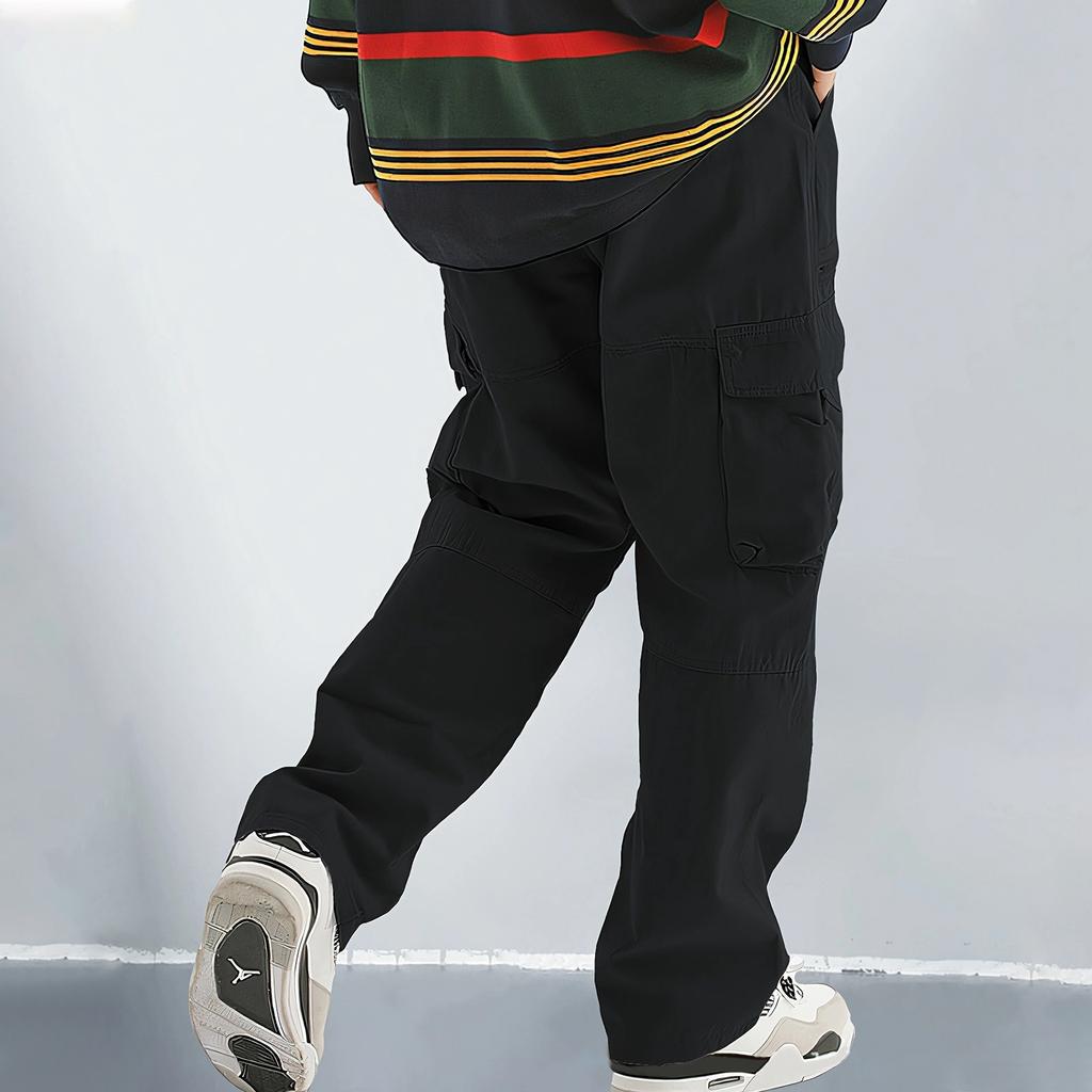 Men's Retro Work Pants Men's Street And High Street Casual Pants With Pockets