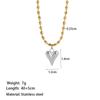 Elegant Personalized Double Heart Pendant Titanium Steel Necklace for Women