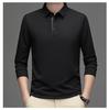 Men's Spring Long Sleeve Polo Shirt Solid Color Golf Shirts Fashion Business Casual Male Tops Tees