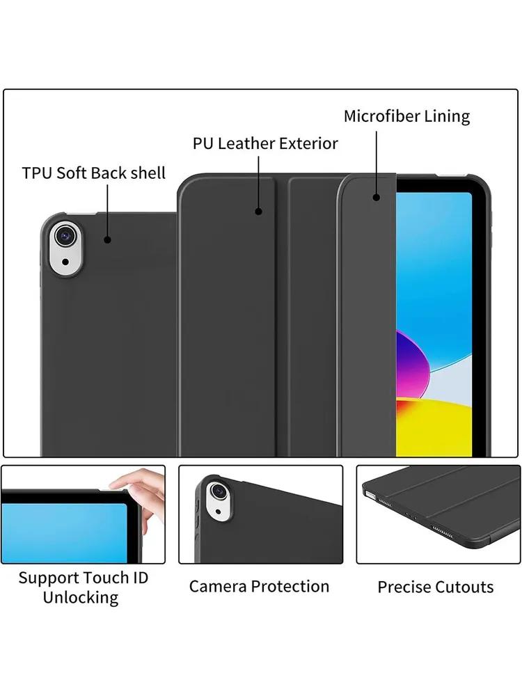 Case for Samsung Tab S10 Lite, S10 FE, S9 FE, S9, S8, S7 (X400 X510 X516 X520 X526 X710 X716) 10.9 "with magnet, black / Samsung Galaxy Tab S9 S