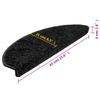 Stair Treads 10 pcs 65 x 21 x 4 cm Black Semi Round Large
