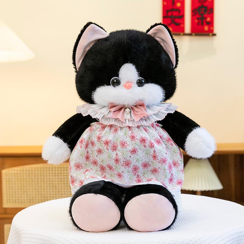 

Платье Цветочный Кот Плюшевая Игрушка Мультяшное Животное Мягкая Кукла Украшение Подарок на День Рождения 45cm