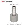 1Pcs 111 Stainless Steel Hose Barb Connector Silver Tone Straight Design Pipe Fitting Connector 6-19mm Barb Sizes
