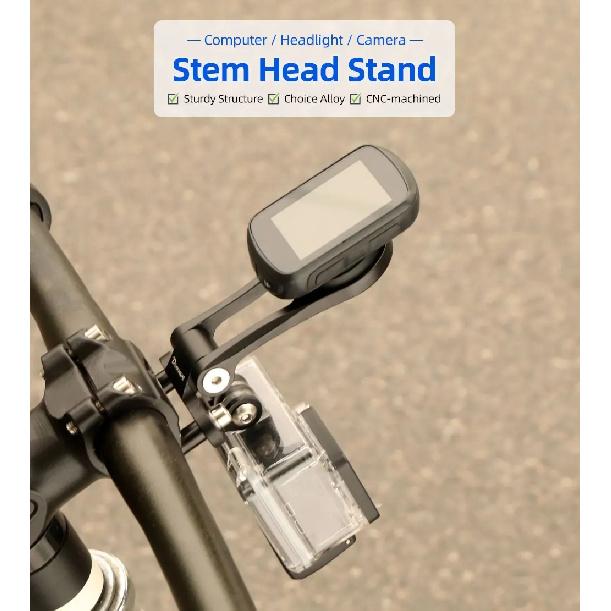 Bicycle Stem Front Ends Computer Stand Fits Garmin/Bryton/CATEYE/IGPS/Geoid Road Bike Headlight Bracket for Gopro Sports Camera