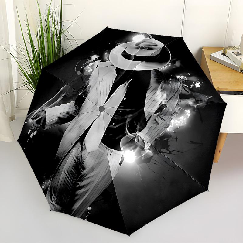 1pc Michael Joseph Jackson Dance Movement Automatic Folding Umbrella, Portable Collapsible Design, Casual Outdoor Accessory L1127015
