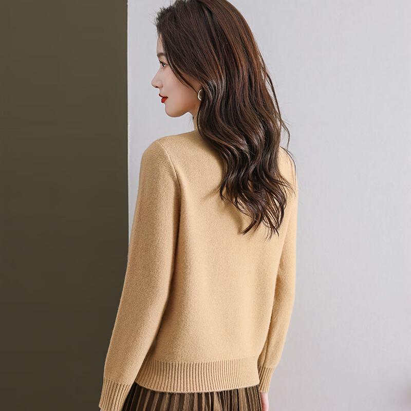 Women's 100% Pure Wool Half-High Collar Sweater