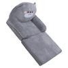 Kids Sofa Cartoon Gray Dog Style Foldable Wide Handle Soft Breathable Toddler Chair for Reading Relaxing Sleeping