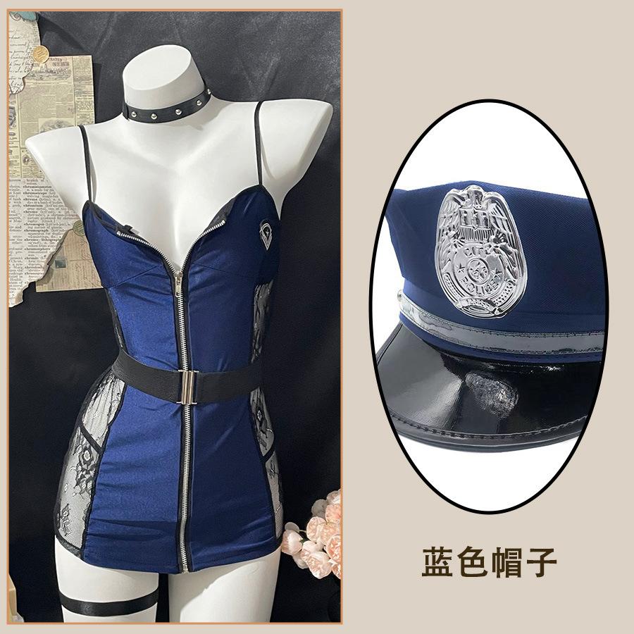 Sex Lingerie Royal Sister Zipper Open Placket Instructor Suit Adult Sex Sexy Uniform Seduction Uniform Suit