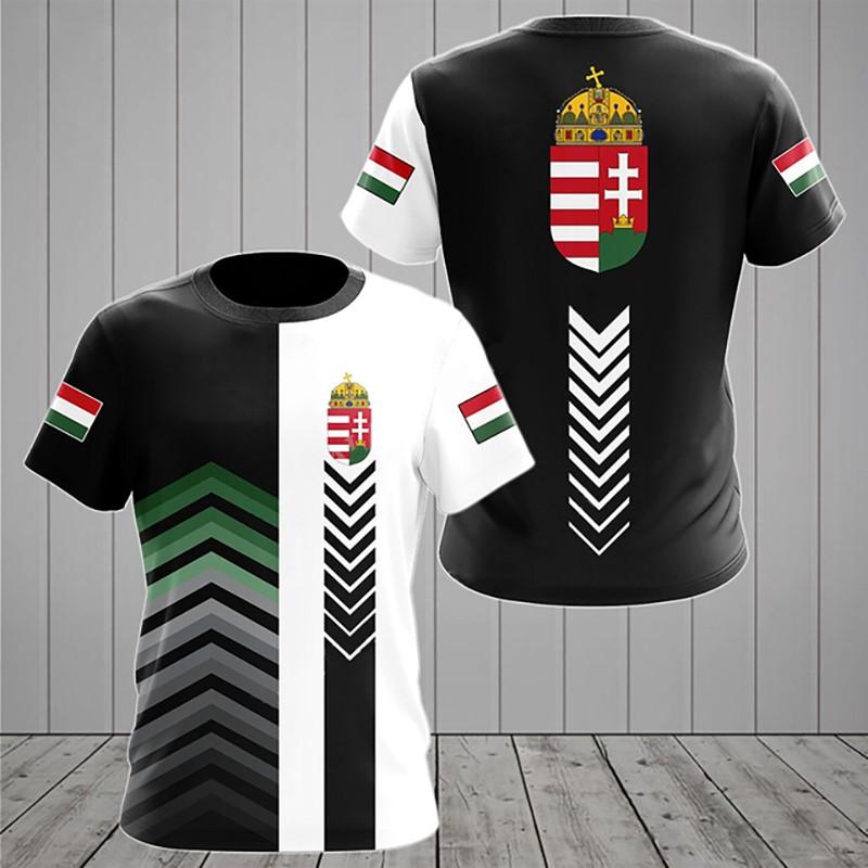 

Hungary T-Shirts Hungarian Flag Emblem 3D Print Men Women Casual Fashion Oversized Short Sleeve T Shirt Kids Tees Tops Clothing XL