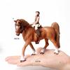 Toy Horses Equestrian Rider Horse Playset Farm Animals Action Figure Animal Figurines Plastic Models Children Toys Kids Gifts