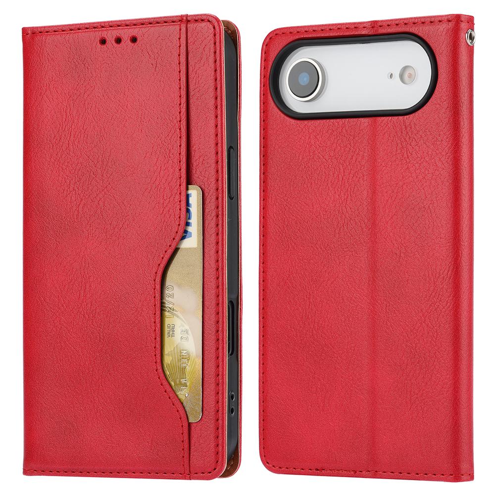 For iPhone Air Cell Phone Case Magnetic Closing PU Leather Stand Cover