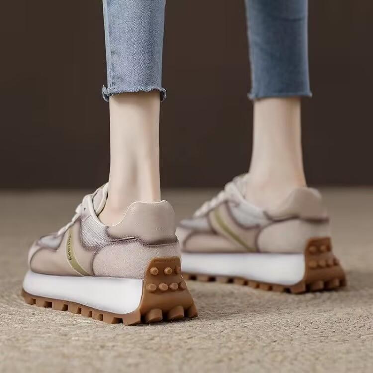 Damskie Siateczkowe Płaskie Buty Jesienne Modne Oddychające Lekkie Sportowe Antypoślizgowe Outdoorowe Do Biegania Wędrówki Damskie Buty Wulkanizowane