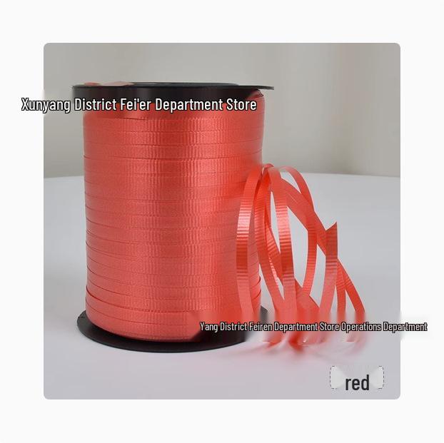 Balloon Accessories: 500-Yard Embossed Colored Ribbon, Metallic Balloon String, and Tying String.