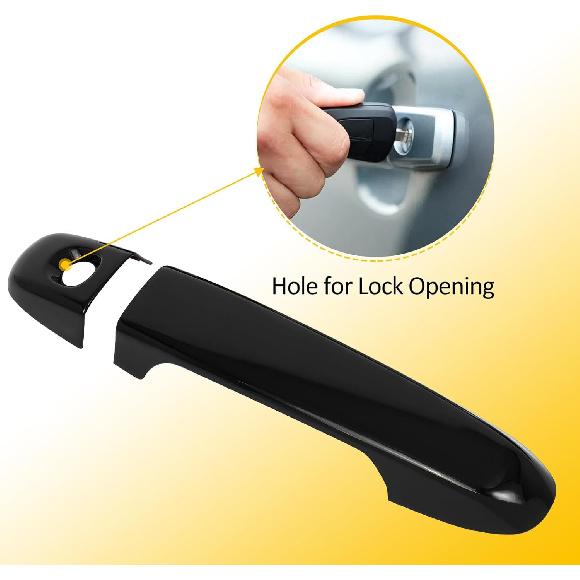 OCPTY 4PCS Door Handle Covers for 2012-2017 for Toyota Camry Exterior Driver Side & Passenger Side Car Door Handle Covers Trim Kit Black