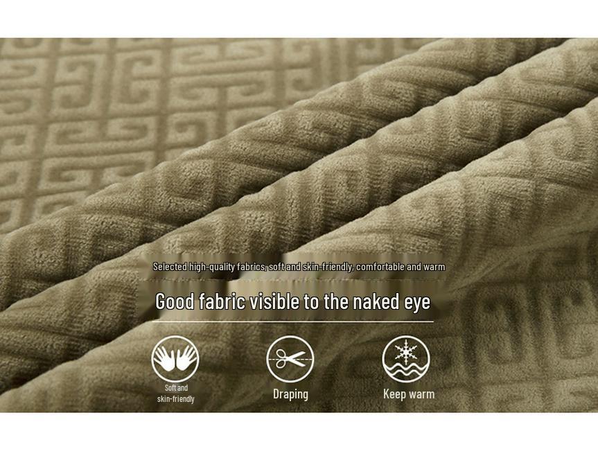 Men's Double-Sided Chenille Jacquard Round Neck Hoodie, Velvet-Lined, Loose Fit, Winter 2025 Warm Top