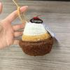'12/20Cm Cute Food Cake Bag Charm Keychain Coffee Cheese Sandwiches Plush Dolls Toys Keyring Backpack Accessories Xmas Gifts