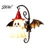 Creative Theme Party Lighting Cute Ghost Wall Light, Wizard Hat Lamp, Decorative Atmosphere Light for Mount Lamp Halloween Home Hallway Entrance