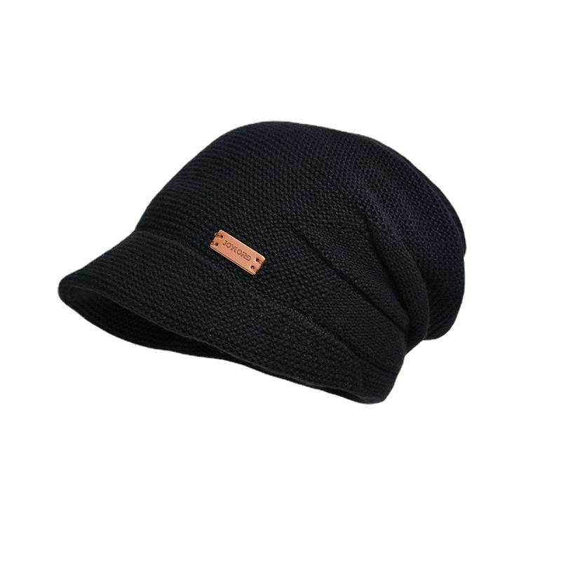 Winter Thick Pile Up Hat for Women's Cap Outdoor Warm Cover Wide Brimmed Hat Ear Protection Fashion Postpartum Hats