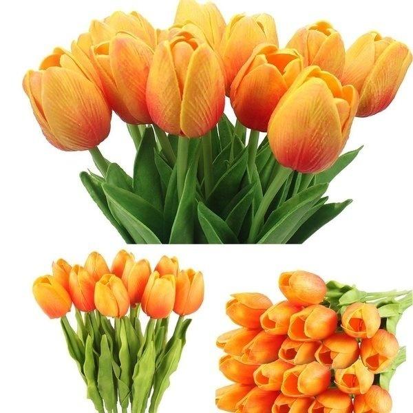 2/4/6Pcs Real Touch Tulip Artificial Flower for Home Decoration Fake Tulips Bouquet Wedding Garden Decoration