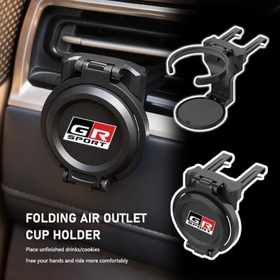 Car Air Outlet Folding Drink Coffee Cup Storage Holder Accessories For Crown Land Cruiser RAV4 Camry Yaris Corolla Prius
