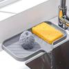 Tavă Organizator Chiuvetă Bucătărie din Silicon Suport Săpun Bure Tavă Drenare Anti-Alunecare Suport Depozitare Blat Caddy Impermeabil pentru Chiuvetă Bucătărie Baie
