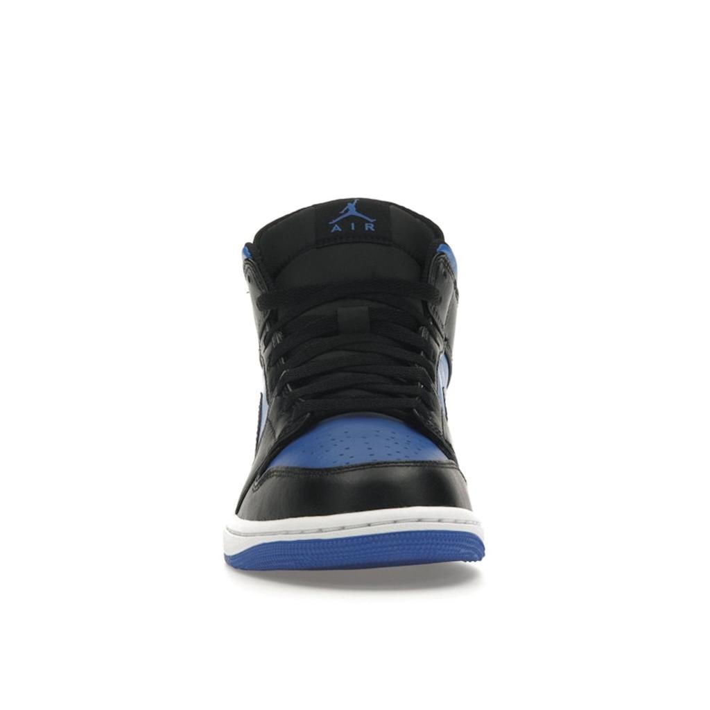 Air Jordan 1 Mid Black Royal Blue Herre Joggesko Hvit DQ8426-042