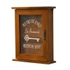 Key Organizer Wooden Key Cabinet Wall Box Beautiful Durable Retro Acrylic Door Key Storage Box